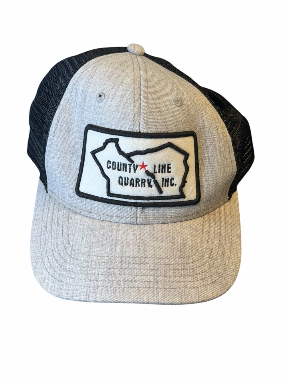Legacy County Line Quarry Inc Pennsylvania Patch Trucker Hat Snapback Gray Black